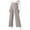 Gray, variant on Women's Wide Leg Pants Elastic High Waisted Waffle Knit Casual Palazzo Pants Trousers with Pockets(Black,XXL)