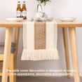 thumbnail image 2 of Yuarrent Accesorios para camino de mesa, diseño de escena interior para el hogar, cubierta de con borlas de lino y algodón, adorno de mesa, Decoración del hogar Tipo 2 Yuarrent HA066875-02, 2 of 6