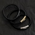 thumbnail image 6 of QHUDLV Wbxfbo Braided Leather Bracelet – Wrap Cuff Wristband – Men Women Stackable, 6 of 9