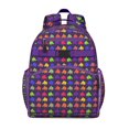 thumbnail image 1 of Boho Watercolor Elephant Backpack Baby Animal Print for Students with Tribal Mandala and Flower Pattern Design, 1 of 5