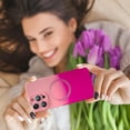 thumbnail image 2 of Compatible with iPhone 14 Pro Max Magnetic Case, Compatible with MagSafe, TPU Shockproof Protective case, Cute Gradient Color Case with Camera Lens Protector for Women & Men, HotPink, 2 of 12