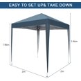 thumbnail image 5 of ZJTER 6.5x6.5ft Pop Up Canopy Tent, Outdoor Instant Shelter Folding Canopy with Carry Bag for Commercial Events, Party, Backyard BBQ, Camping Blue, 5 of 9