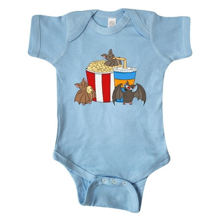 

Inktastic Movie Loving Bats with Popcorn and Soda Gift Baby Boy or Baby Girl Bodysuit