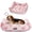 Pink, variant on Cat Beds for Indoor Cats Reversible Cool & Warm with Neck Support Sides Washable All-Season , 20"X19",Gray