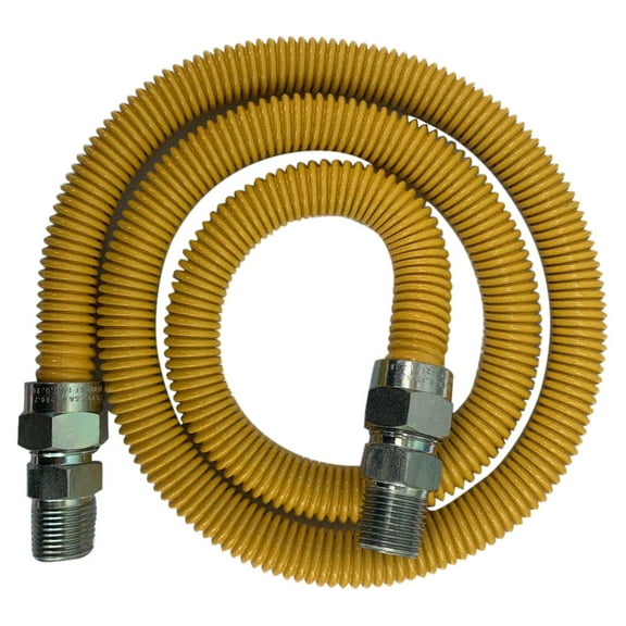 Jones Stephens G71140 0.62 in. Gas Connector, Coated with Fitting, 0.75 in. MIP x 0.75 in. MIP x 36 in.