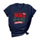 thumbnail image 1 of Gibobby Camiseta Navideña De La Mujer Camiseta de manga corta con cuello redondo y estampado de Navidad para mujer(Marina,CH), 1 of 5