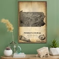 thumbnail image 3 of Pennsylvania US Map Poster, Pennsylvania United States road Map Art Poster, Canvas,, Pennsylvania US Map Canvas - 89AZ1289, 3 of 6