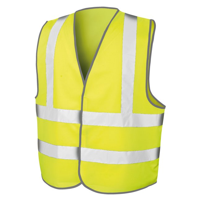 Result Core - Chaleco de Alta Visibilidad de Seguridad para Hombre - Pack de 2 (Amarillo Fluorescente)