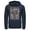 Navy Blue, variant on Men's Superman Classic Hero Pose Pull Over Hoodie Athletic Heather Large