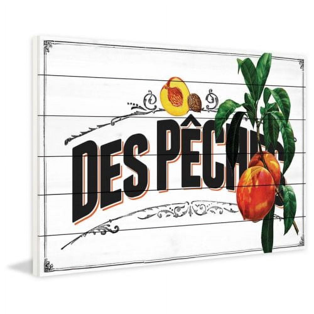 Marmont Hill "French Produce Peaches" Painting Print on White Wood