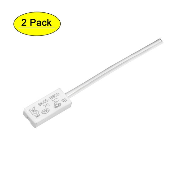 Uxcell Temperature Switch 70℃ N.C 5A Thermal Temperature Control Switch 2 Count