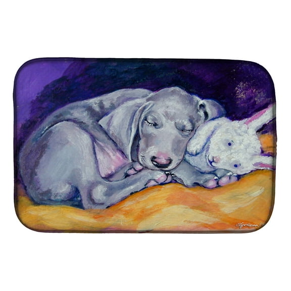 Weimaraner Snuggle Bunny Dish Drying Mat