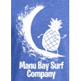 thumbnail image 2 of Manu Bay Surf Company Mens WHITE PINEAPPLE Surfer Triblend T-shirt, 3XL Red Frost, 2 of 3