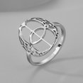 thumbnail image 2 of Vesica Pisces Stainless Steel Ring Geometric Personality Party Accessories, 2 of 5