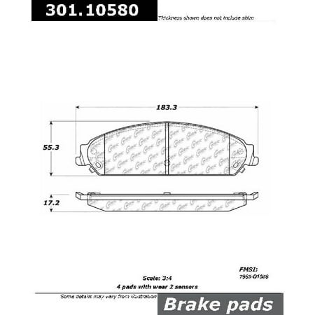 Go-Parts OE Replacement for 2009-2018 Dodge Challenger Front Disc Brake Pad Set for Dodge Challenger (392 Hemi Scat Pack Shaker / Base / R/T / R/T Scat Pack / SE /