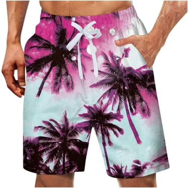 Nylon Board Shorts DESMIIT Men's Geometric Board Shorts - Quick-Dry Swimwear With Mesh Lining Quick Dry Geometric Stitch Swim Trunks