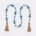 thumbnail image 4 of Wood Bead String Beach Wood Beads Blue Wood Bead Garland Tassel Nautical Farmhouse Rustic Beads with Jute Rope Tassel for Coastal Home Room Decor, 4 of 8