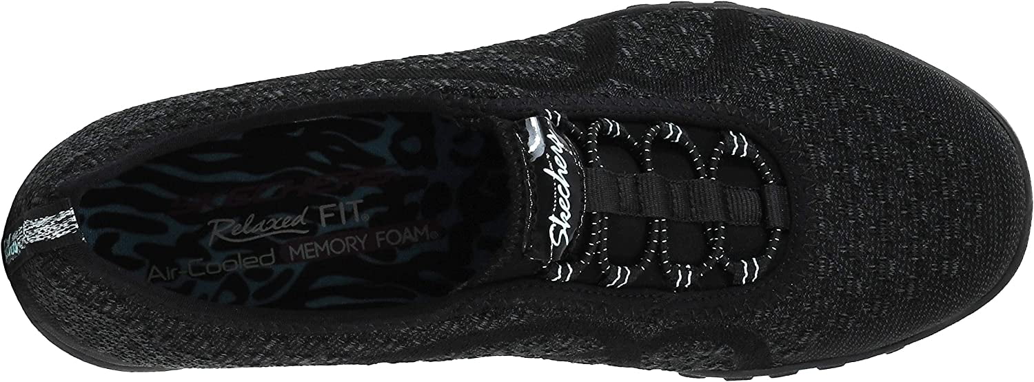 reptielen plus salami Skechers Women's Relaxed Fit Breathe Easy Fortune-Knit Slip-On Sneaker  Black/Aqua 7 - Walmart.com