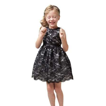 

Kids Infant Baby Girl Formal Dress lace Sleeveless Princess Dresses Sundress Summer Outfit Clothes