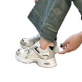 thumbnail image 5 of Domzle Women's Chunky Fashion Sneakers Gym Workout Tennis Shoes Mesh Breathable Athletic Platform Thick Casual Walking Sports Shoes Khaki 42, 5 of 7