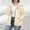 Beige, variant on Women's Plus Size Trench Coat Hooded Multi Pocket Long Sleeve Casual