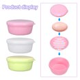 thumbnail image 4 of Uxcell Travel Soap Container, 3 Pack Round Soap Holder Case, Pink Green White, 4 of 5