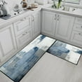 thumbnail image 3 of Blue Kitchen Rugs and Mats Non Skid Washable Set of 2, Grey White Modern Abstract Kitchen Mats for Floor, Geometric Painting Graffiti Art Decor Kitchen Runner Rug, 3 of 6