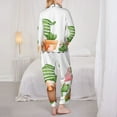 thumbnail image 3 of Bingfone Womens Pajama Sets Cactus Gnome Print,Long Sleeve Loungewear Pajamas Set-XX-Large, 3 of 8