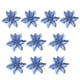 thumbnail image 5 of EeaseMX 10 flores artificiales con purpurina de 13 cm para decoración de árbol de Navidad (azul), 5 of 7