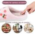 thumbnail image 6 of BERANMEY Cute Flower Print Slippers for Women Soft Plush Comfy Warm Slip-On Couple Womens Slippers Indoor Fluffy House Slippers for Womens Non-slip Fuzzy Flat Slides, 6 of 8
