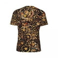 thumbnail image 6 of T Shirt For Men Gym Steampunk Gear Art T-Shirts Harajuku Golden Cogwheel Summer Tees Streetwear Grap, 6 of 7
