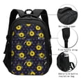 thumbnail image 3 of Cauagu Sunflowers Print Travel Laptop with USB Charging Port,Extra Large Backpack College Backpack Business Work Bag Casual Daypack Perfert for Men Women, 3 of 7