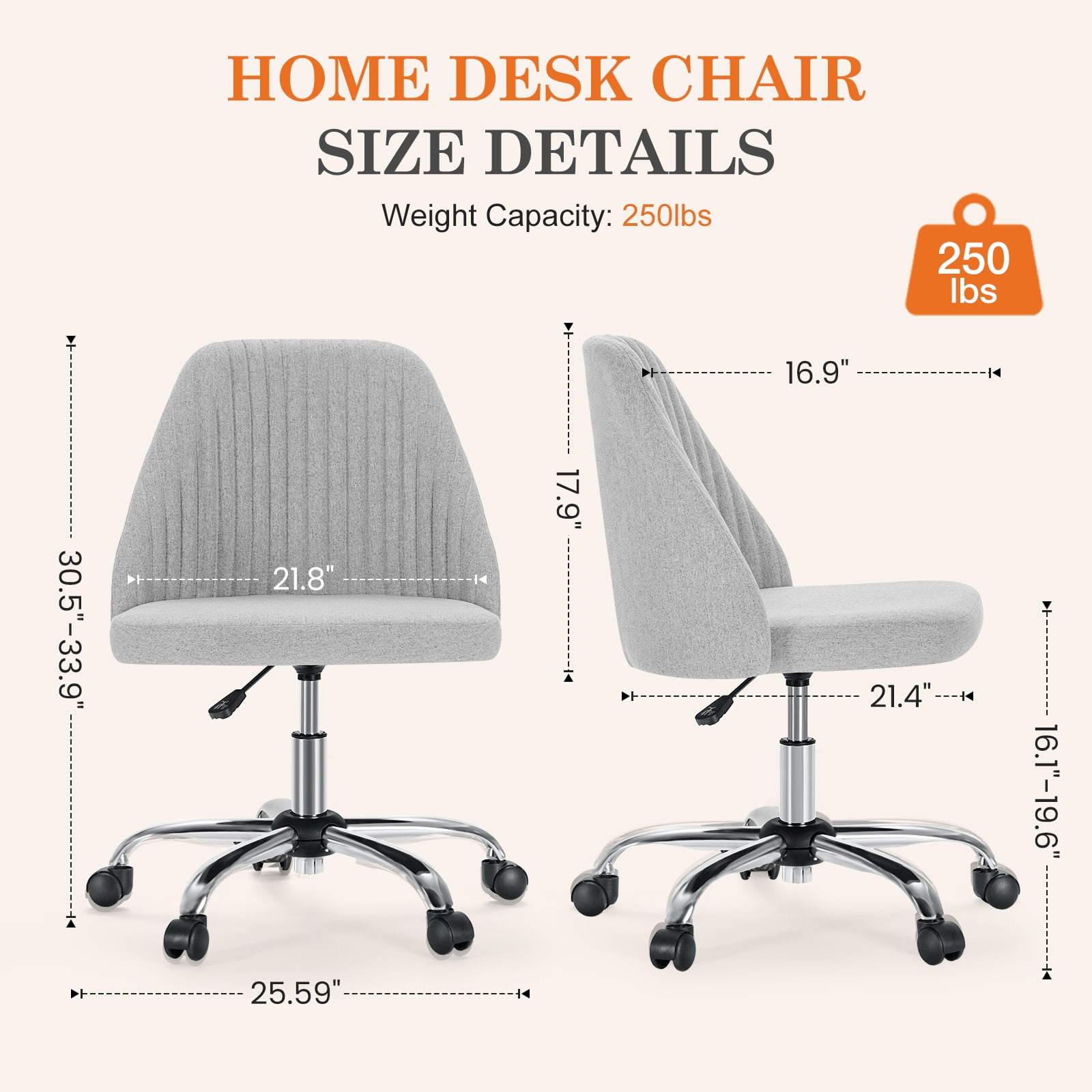 MAYEERTY Ergonomic Office Chair, High Back Adjustable Computer Desk Chair with Lumbar Support, 275lb, Blue