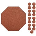 thumbnail image 1 of Furnish My Place Modern Plush Solid Rust Color Rug - Pets and Kids Friendly Rug, Indoor/Outdoor Mat, Area Rugs Great for Kids, Pets, Event, Wedding, Living Room, Made in USA, 3' Octagon - Set of 20, 1 of 12