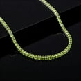 thumbnail image 4 of Peridot Tennis Necklace for Woman , August Birthstone Jewelry , Layered Choker Green Stone Necklace, Luxury Wedding Gift for Her, 4 of 5