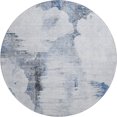 thumbnail image 2 of Addison Rugs Mayfield Washable Transitional Modern Blue Round Rug, 8' x 8', 2 of 5
