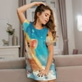 thumbnail image 3 of Vsdgher Nuage Mignon Motif Hamster Chemise de Nuit à Manches Courtes Col Rond Mignonne Robe de Nuit Confortable, 3 of 6