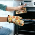 thumbnail image 2 of Fall Pumpkins Sunflowers Autumn Pattern Kitchen Oven Mitt and Pot Holder Sets 2 Pcs for Baking, Cooking and Grilling, Heat Resistant Up To 392 °F, 2 of 7