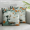thumbnail image 3 of Leisuo Spring Throw Pillow Covers Flower Tree Butterfly Abstract Tree Watercolor Fruit Modern Green White Pillows Playroom Living Rooms Square Pillow Covers White, 3 of 5