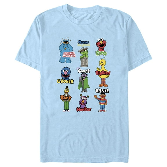 Men's Sesame Street Character Introductions  Graphic T-Shirt