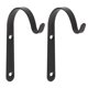 thumbnail image 1 of 1 Set 2 PCS Ganchos de hierro Linterna Flowerpot Soportes Decorativos Ganchos de pared (Negro), 1 of 7