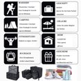 thumbnail image 4 of Organizador de maletas Bolsas de ropa de viaje 8 juegos / 7 colores Organizadores de equipaje de viaje incluidos Bolsa impermeable para guardar zapatos Cómoda bolsa de compresión para viajeros, negro, 4 of 6