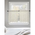 thumbnail image 5 of Spring Floral Tier Curtains 36 Inch Length,Sheer Curtains for Bedroom Living Room Elegant Pastoral Flowers Farmhouse Art Beige Short Kitchen Curtains Drapes for Small Half Window 27.5"x36" 2 Panels, 5 of 7