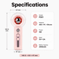 thumbnail image 6 of Tendiren Portable Handheld Misting Fan, Rechargeable Personal Mini Fan with Mist, 4 Speed Turbo Powerful Cooling Fans with Water Spray Tank for Travel, Home, Office, Outdoor, Camping, Beach (White), 6 of 10