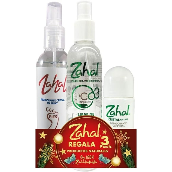 Trio Familiar Navideño Desodorantes Naturales Regalo Zahal