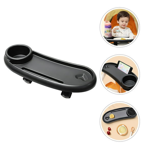 Supvox Removable Stroller Tray Black 1Set For Stroller Pram Pushchair 15x5.5in
