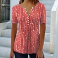 thumbnail image 3 of Women's T-Shirts V Neck Tops Casual Loose Short Sleeve Blouses Shirts Tunic Tops Blouses, 3 of 4