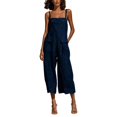 thumbnail image 2 of Asgosdo Women Cotton Linen Overalls Square Neck Sleeveless Capris Rompers Casual Comfy Jumpsuits with Pockets, 2 of 5