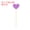 Dark Pink, variant on Uxcell 50Pcs Heart Cupcake Toppers Star Cupcake Picks Birthday Decoration Orange