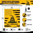 thumbnail image 2 of Don't Tread On Me Flag Gadsden Flag Double Sided Patriotic Rattlesnake Garden Flag Fade Resistant USA Tea Party Outdoor Hanging Decor 12x18 Inch, 2 of 5